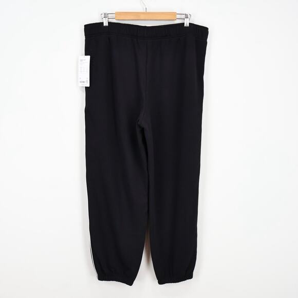 NWT Athleta Forever Fleece High-Rise Piping Jogger In Black White Size Large - Picture 5 of 12